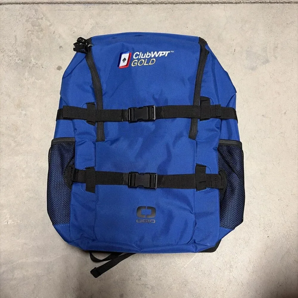 OGIO ClubWPT Club WPT Gold Poker Backpack Travel Bag Laptop Brand New Blue